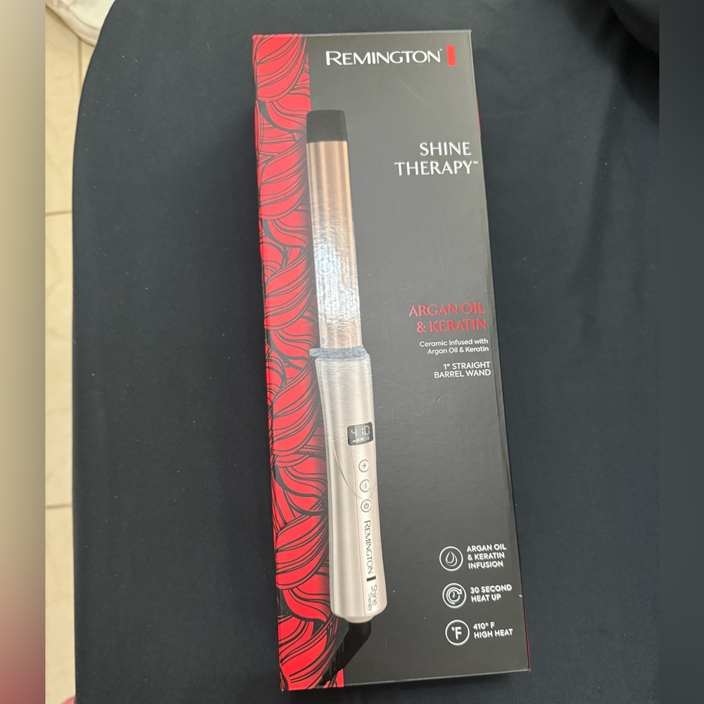 REMINGTON Shine Therapy Argan Oil & Keratin  Straight Barrel Curling Wand